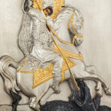 Мідні вставки на іконі фото