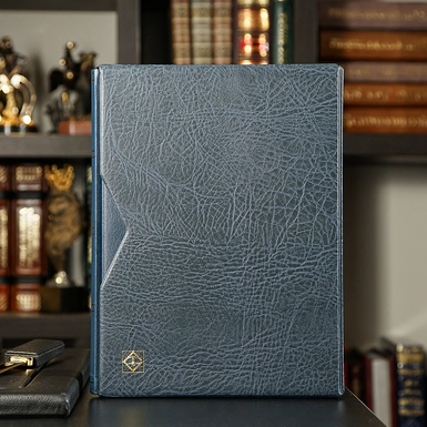 wow video Альбом для зберігання поштових марок із лефа-шкіри у футлярі  1