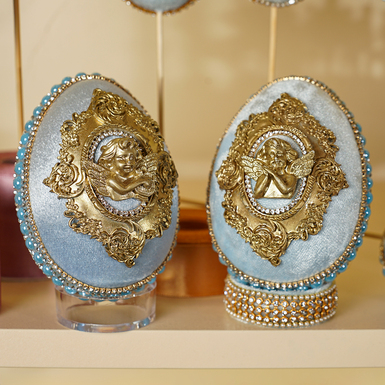 Easter eggs on a stand photo