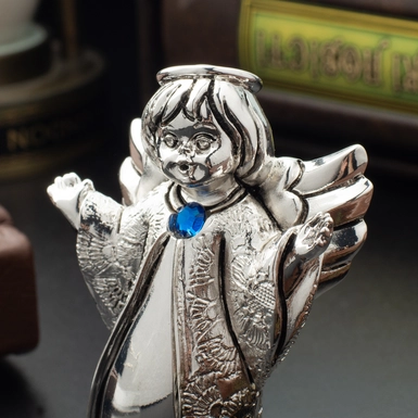 wow video Silver plated figurine "Angel", 1 pc. (blue stone)