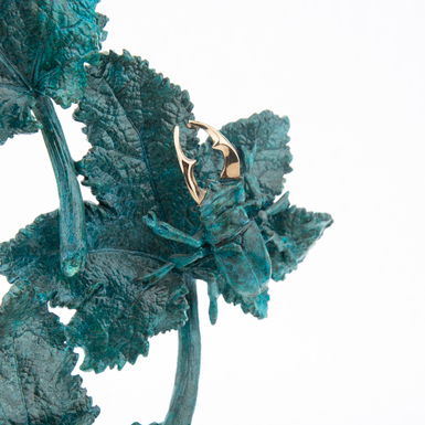 бронзовый жук с золотыми рогами фото 1