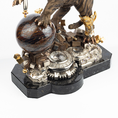 бронзова скульптура на мармуровій підставці фото 1