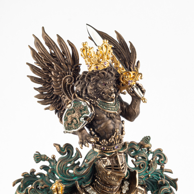 бронзовая статуэтка с аметистами фото 1