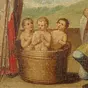 wow video Rare icon "Saint Nicholas saves children salted in a barrel" of the first half of the 19th century
