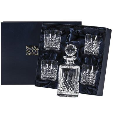 Кришталевий набір для віскі з декантеру та 4 склянок "Edinburgh" від Royal Buckingham, Великобританія фото