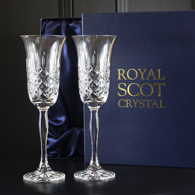 Crystal champagne glasses "Aviemore" by Royal Buckingham, Great Britain photo
