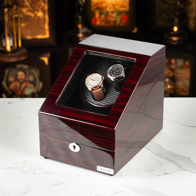 скринька для годинника зі шкіряною оббивкою фото 1