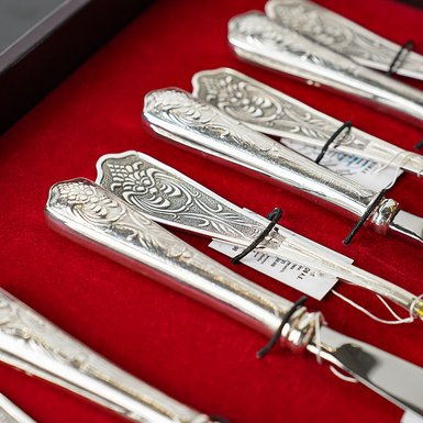 Серебряные приборы фото