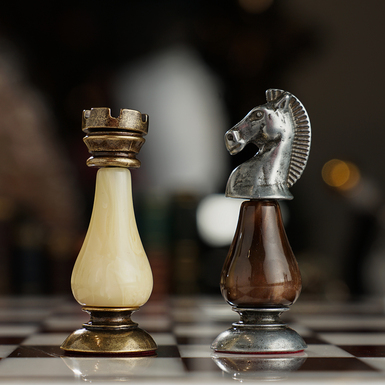Knight and pawn photo
