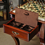 Compartments for chess pieces photo