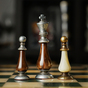 Glossy chess pieces photo