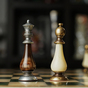 Exquisite glossy chess pieces photo