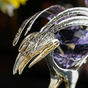 Silver bird sculpture photo