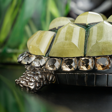 Turtle with topaz and jade photo