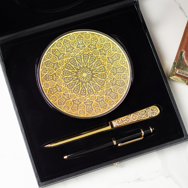 набір тарілки та ручки з позолота фото 1