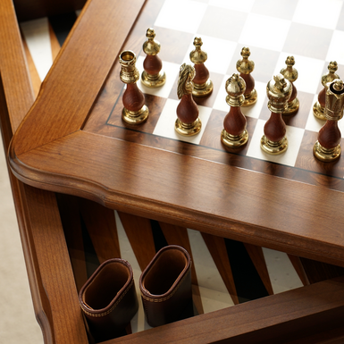 Chess set in the interior photo