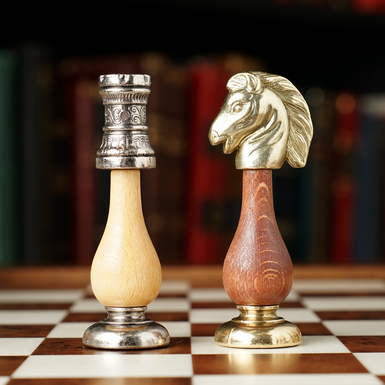 Knight and pawn photo