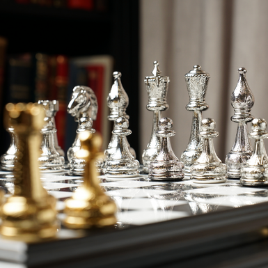 Шахматный набор в интерьере фото