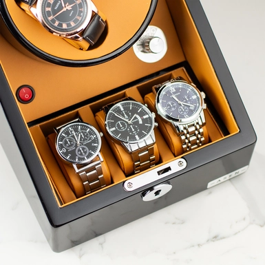 wow video Скринька для підзаводу 2-х годинників "LuxeMotion" від Asen