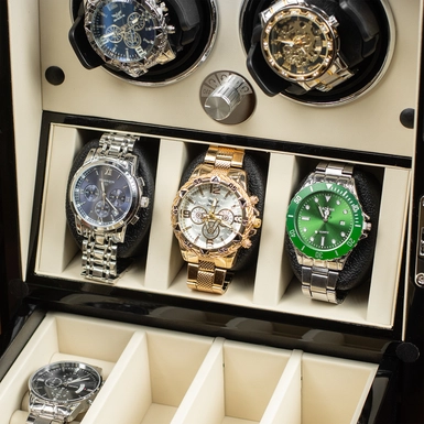 wow video Скринька для підзаводу 2-х та зберігання 3-х годинників "Darmont" від DUKWIN