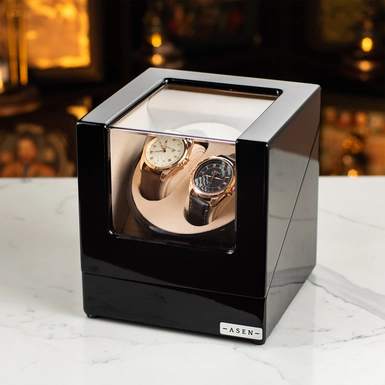 8a_wow video Скринька для автопідзаведення 2-х годинників "Verve" від Asen