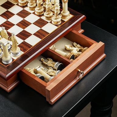 Detailed chess pieces photo