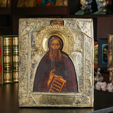 Buy an antique icon of Saint Sergei