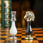 Detailed chess pieces photo