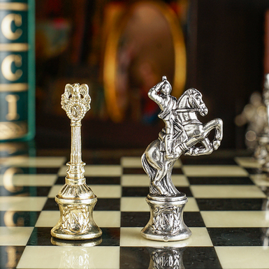Detailed chess pieces photo