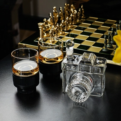 wow video Whiskey set "Focus" (decanter, 2 glasses)