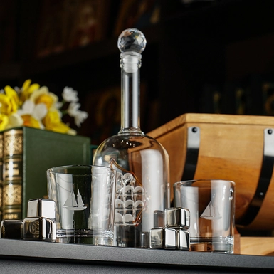 wow видео Набор для виски "Ocean spirit" в футляре