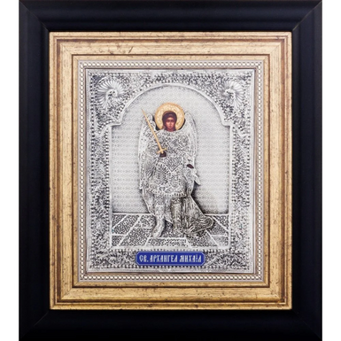 Ікона "Архістратиг Михаїл" (мідь, посріблення, позолота) фото