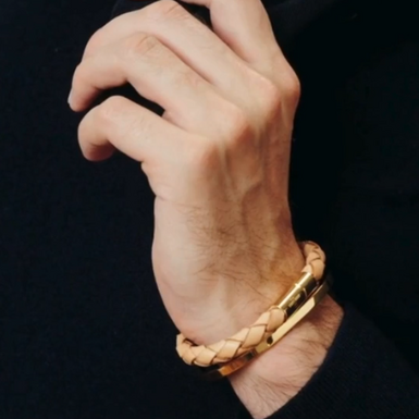 мужской кожаный браслет