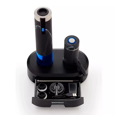 wow видео Автоматизированный набор для вина "Black marble"