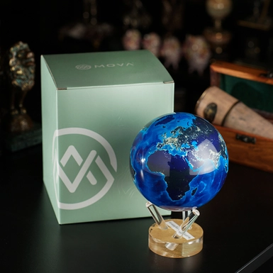 wow video Self-rotating globe "Night Earth" by Mova