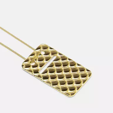 wow video Gold plated pendant "Mask" engraved by Thomas Sandell by Skultuna