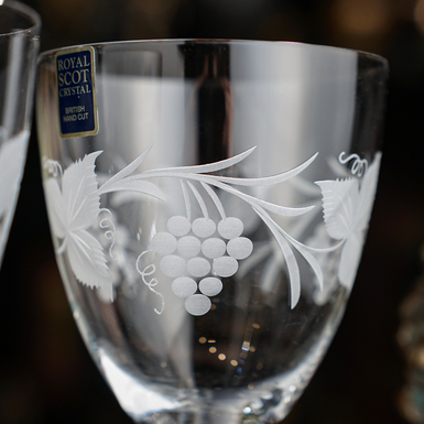 Хрустальные бокалы с рисунком фото 1