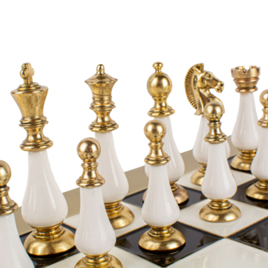 Metal chess pieces photo