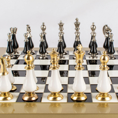 Brass chess board photo