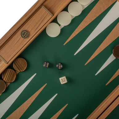 Backgammon in green color photo