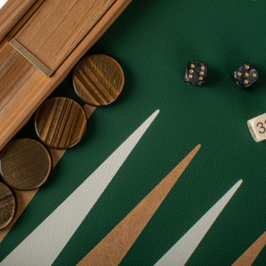 Backgammon from artificial leather photo