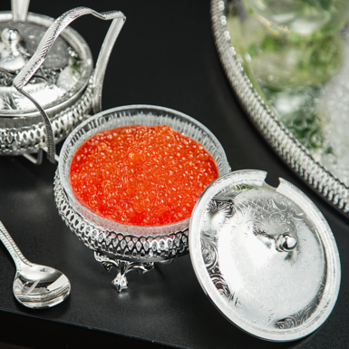 silver-plated caviar photo