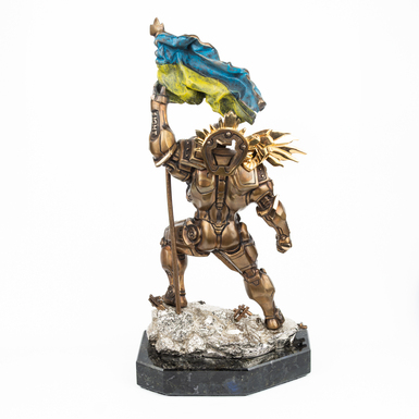 бронзовая статуэтка на мраморной подставке фото 2