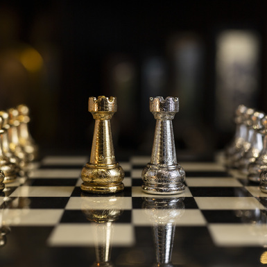 Detailed chess pieces photo