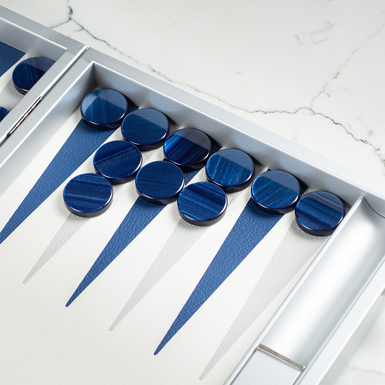 фішки для гри в нарди блакитного кольору фото 1