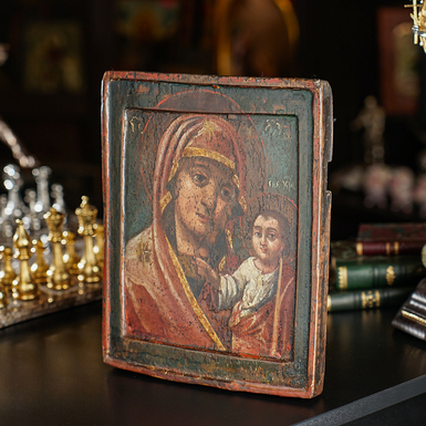 Купить старинную икону Божьей Матери