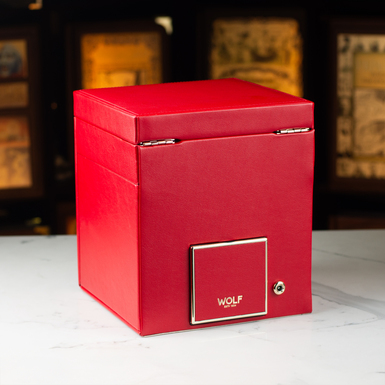 Скринька для годинника та зберігання прикраси червоного кольору фото 1