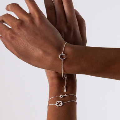 Серебряный браслет "Клевер" фото 1