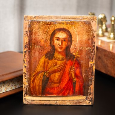 Купить старинную икону святой Мученицы Акилины Финикийской