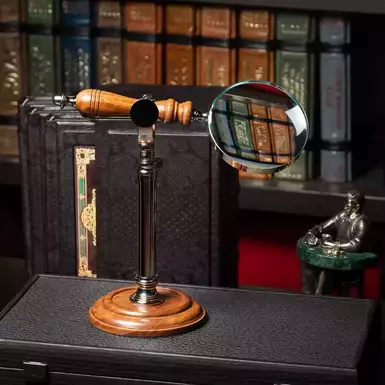 vintage magnifying glass photo